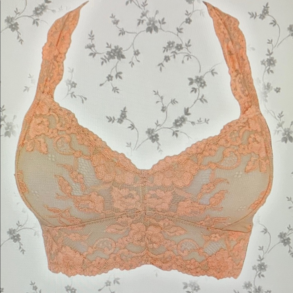 Lace Bralette in Peach